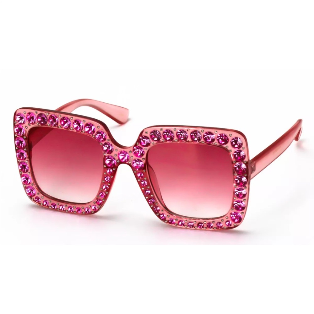 Pink Glitzy Glam Sunglasses New With Tags